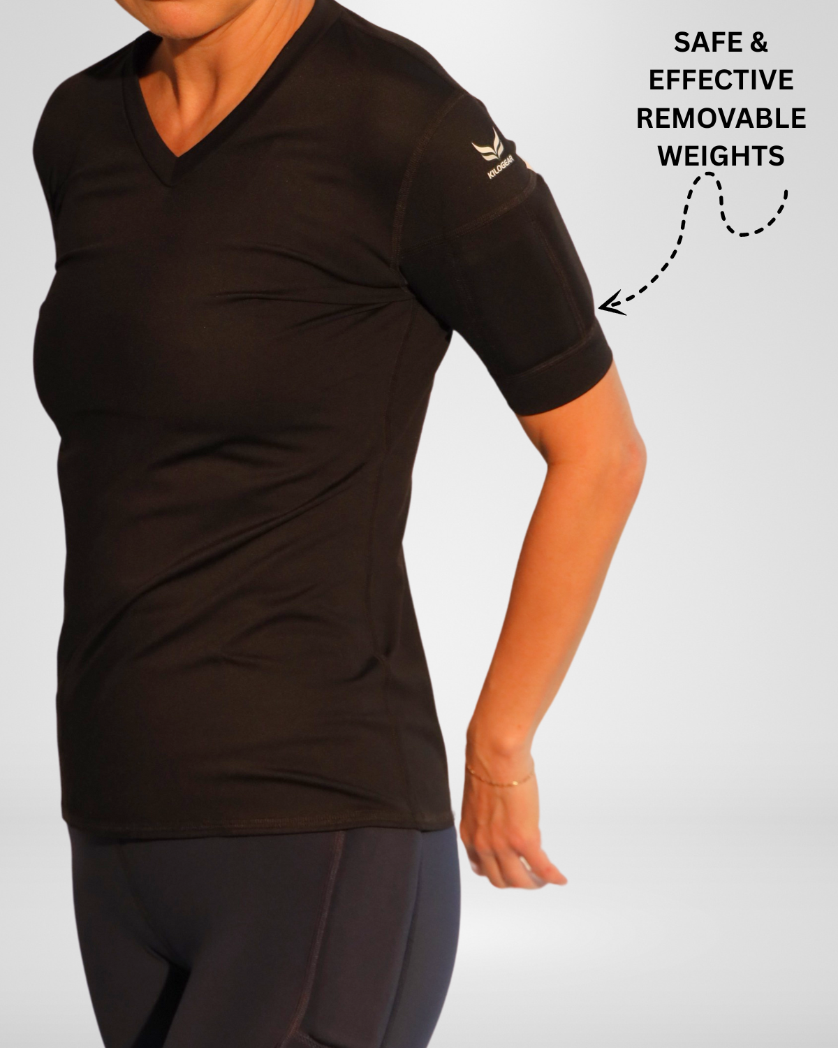 KILOGEAR Women's MICRO Weighted Ultimate V-Neck Short Sleeve