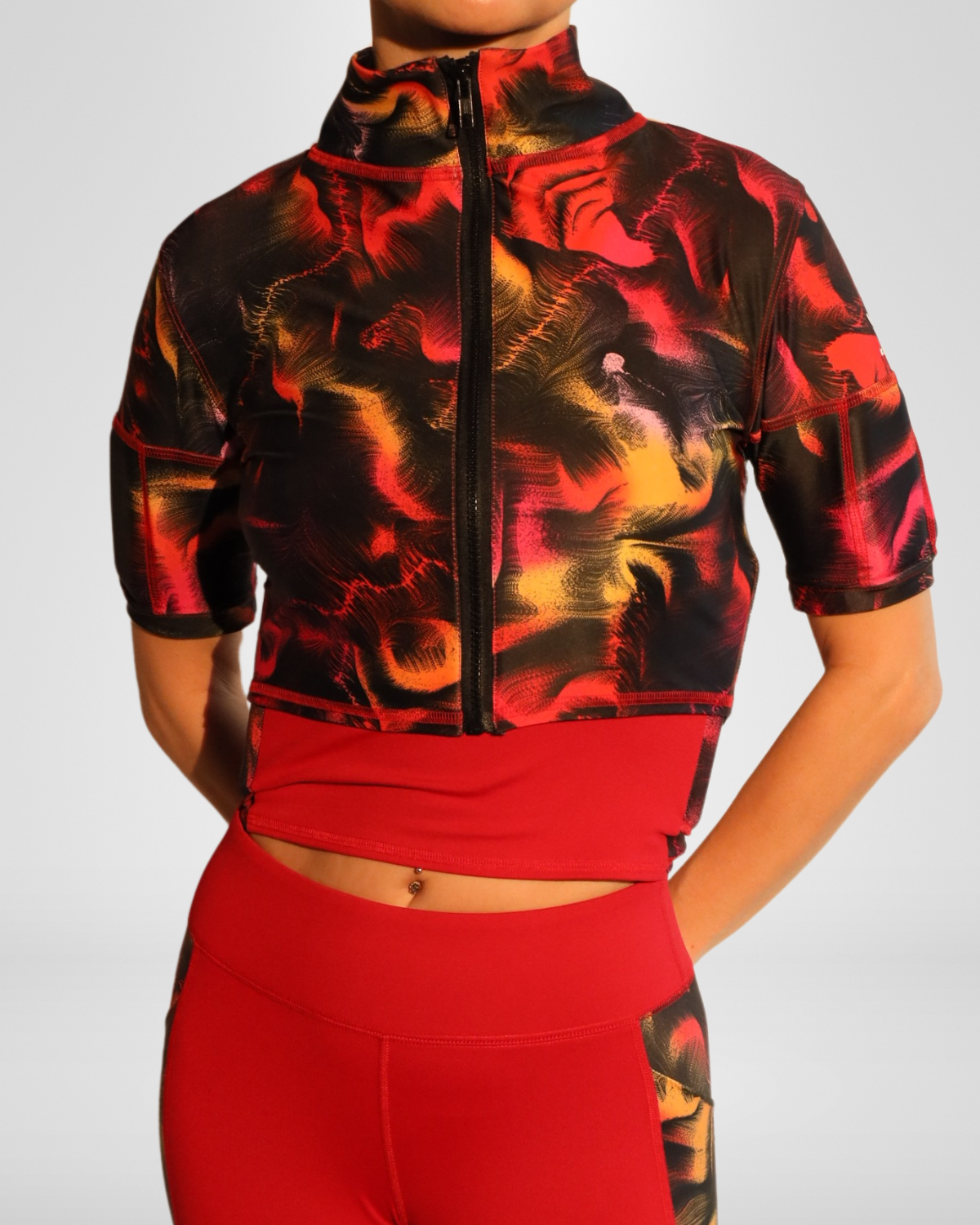 KILOGEAR Women's MICRO Weighted Zip Crop