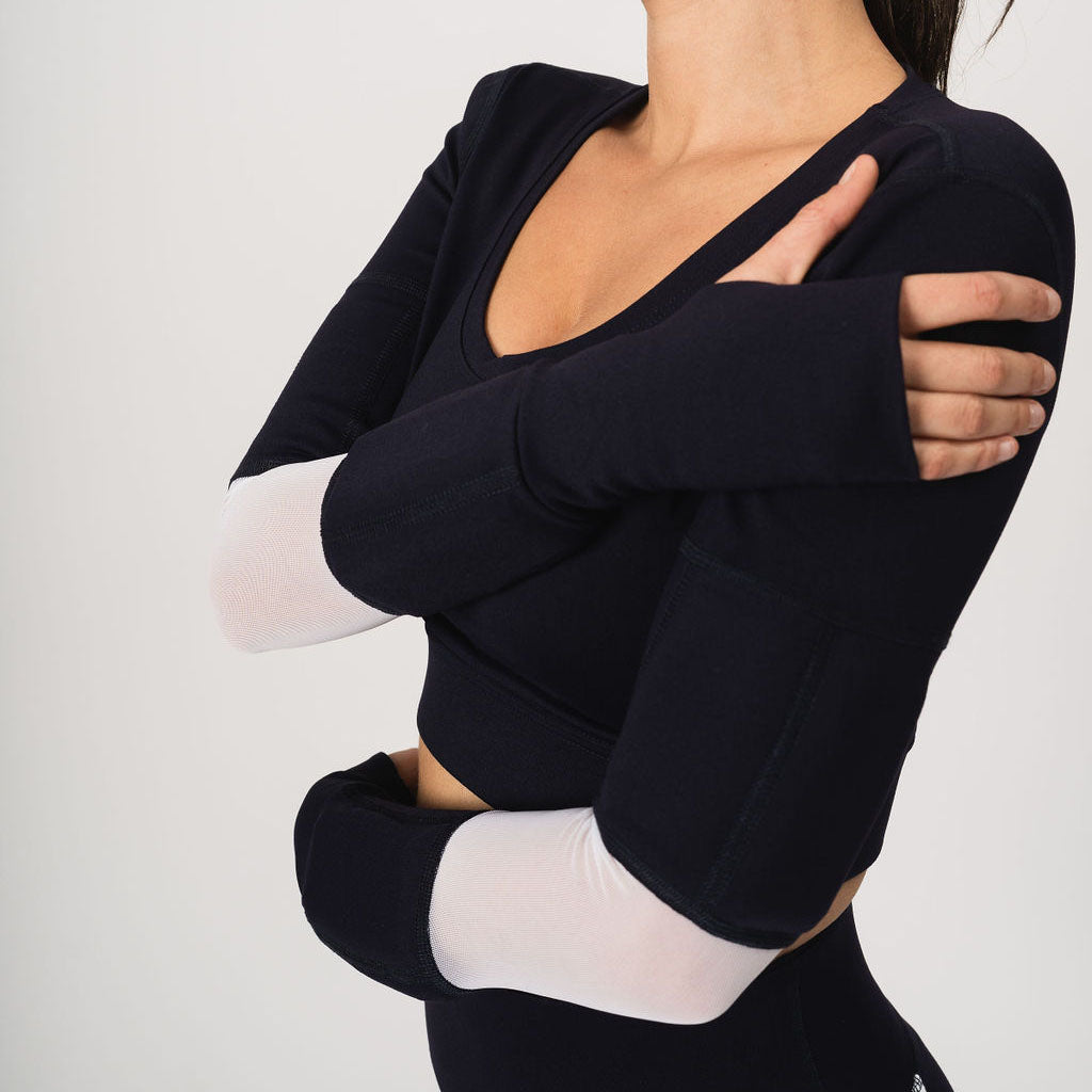 Women's Core Weighted Long Sleeve Crop Top