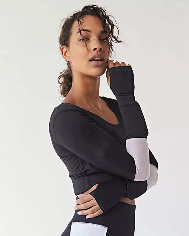 Women's Core Weighted Long Sleeve Crop Top