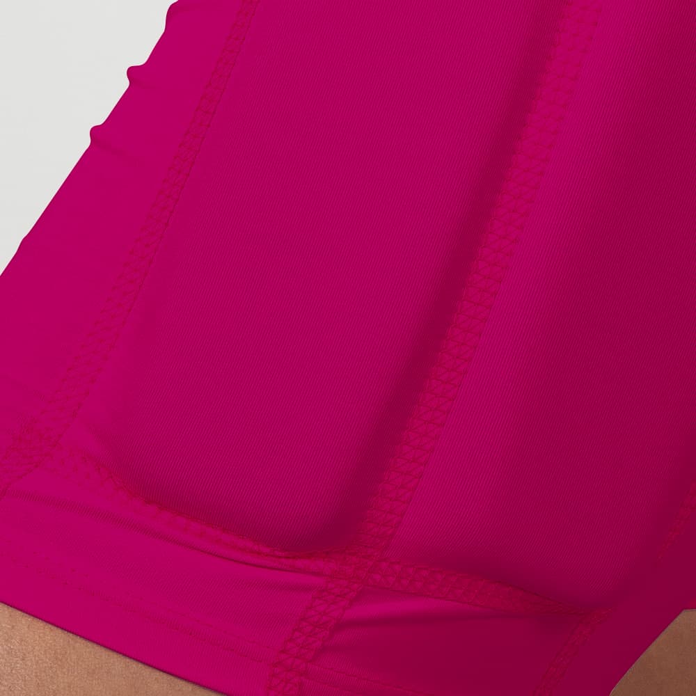 up close picture of the weights in the pink shorts