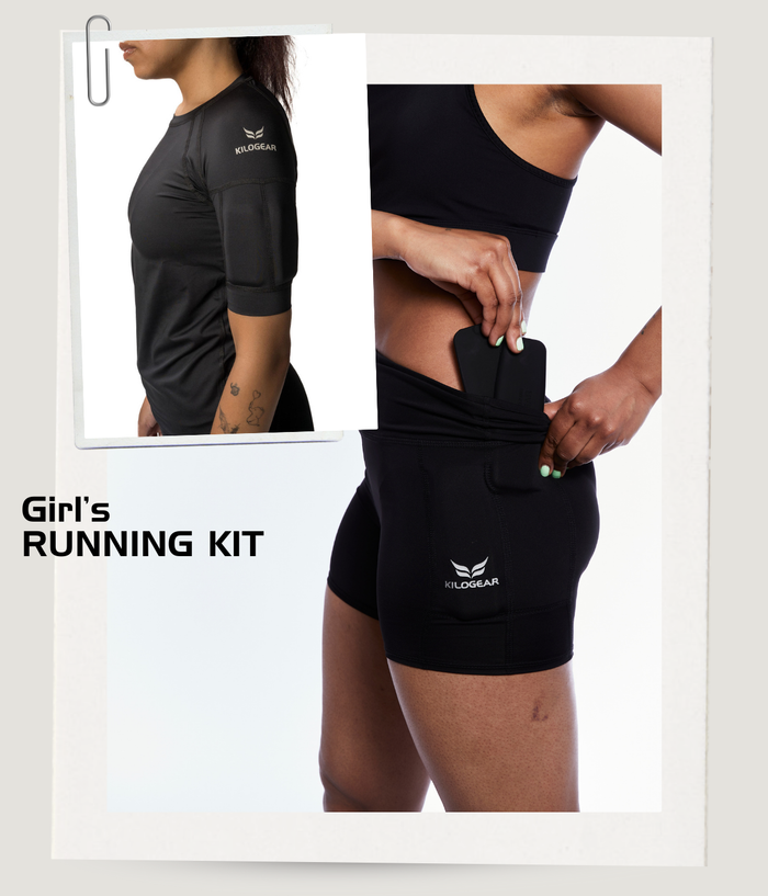 KILOGEAR Girl's Middle School MICRO Weighted Runner's Kit