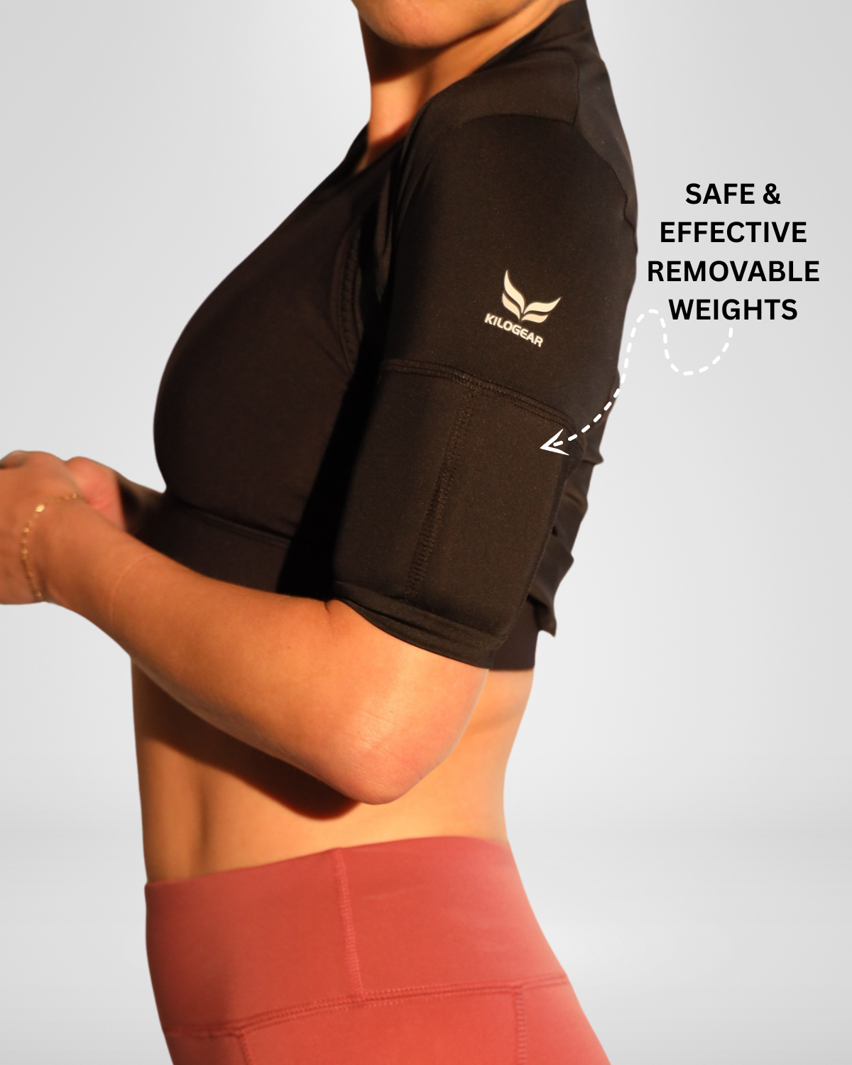 KILOGEAR Women's MICRO Weighted Rapid Performance Short Sleeve Shrug