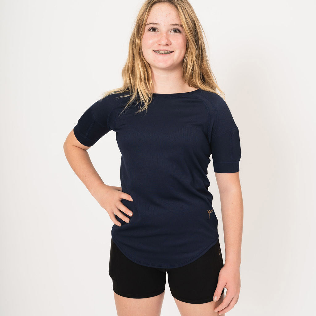 Girls Weighted Relaxed Short Sleeve