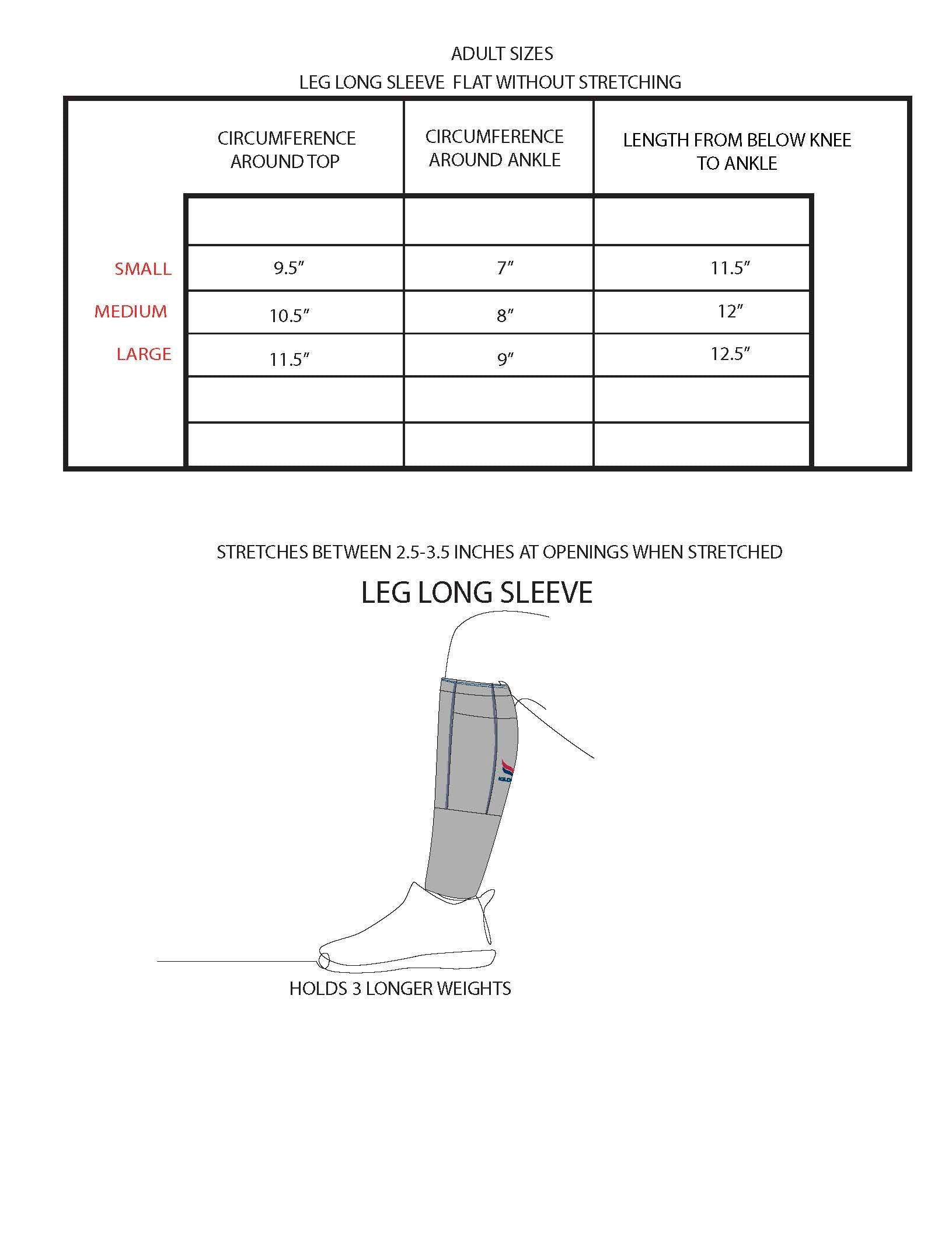 weighted card sleeves KILOGEAR Performance Weighted Calf Sleeves