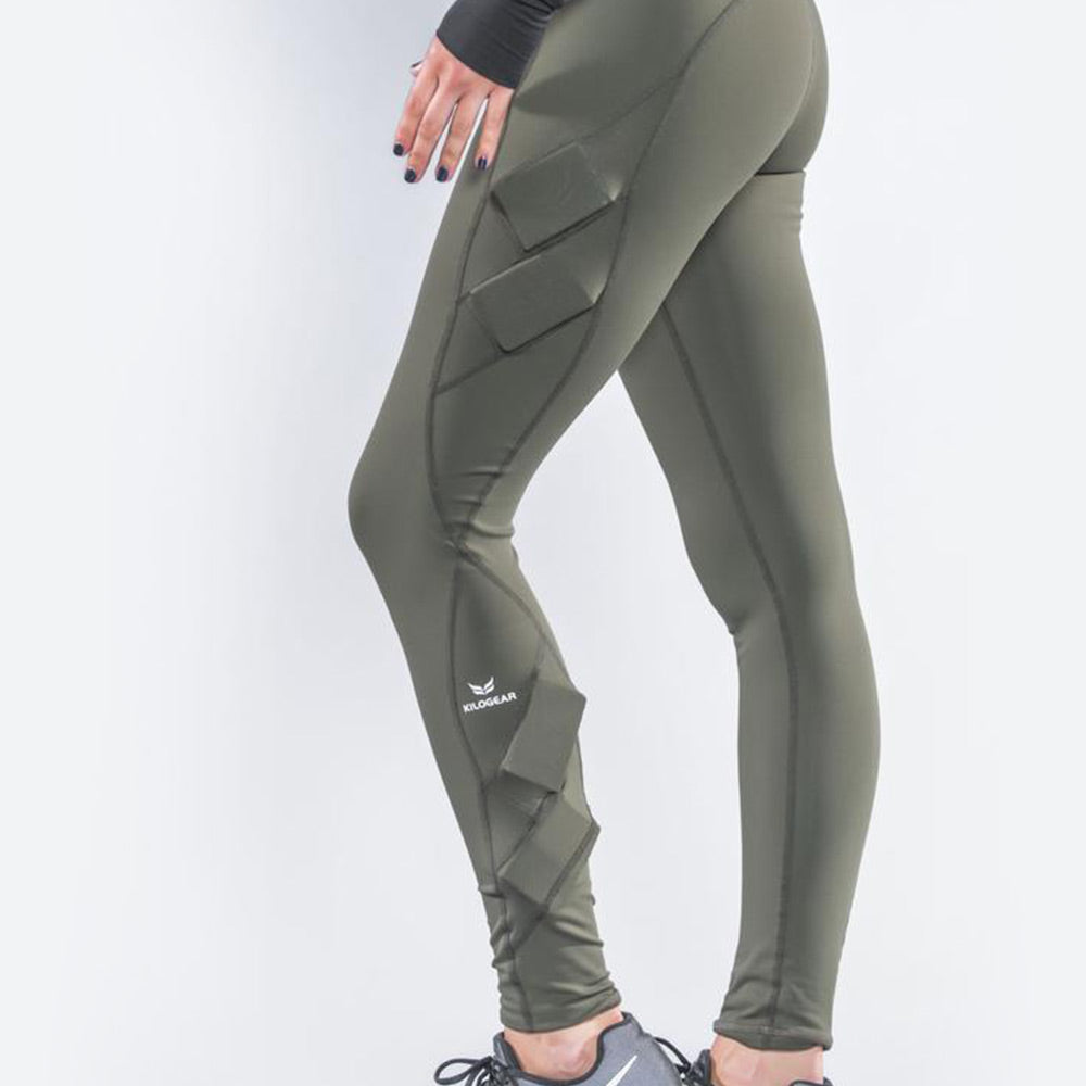 Army Green Buttery Soft Leggings With Side Pockets